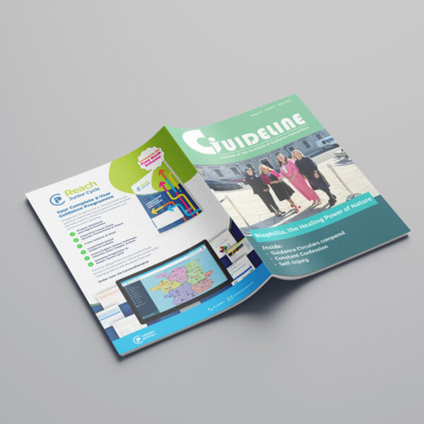 Open magazines showcasing educational and nature content.