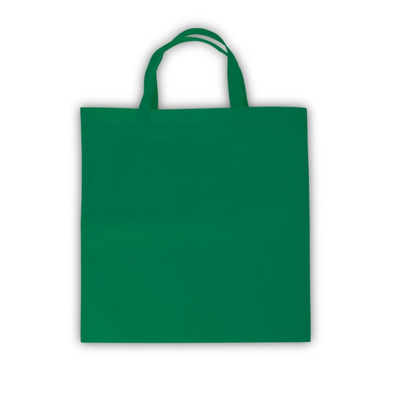 Green reusable shopping tote bag