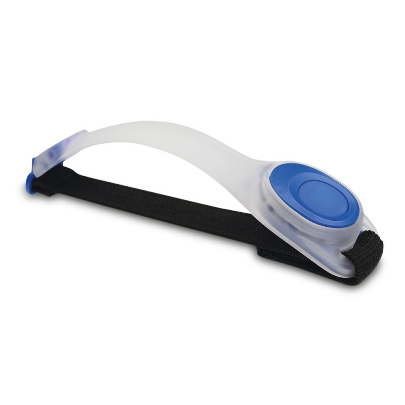 Blue reflective armband with black strap