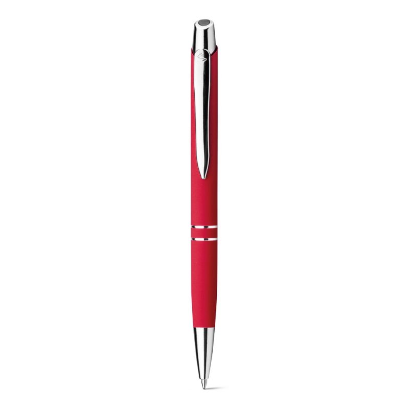 Red pen with silver accents
