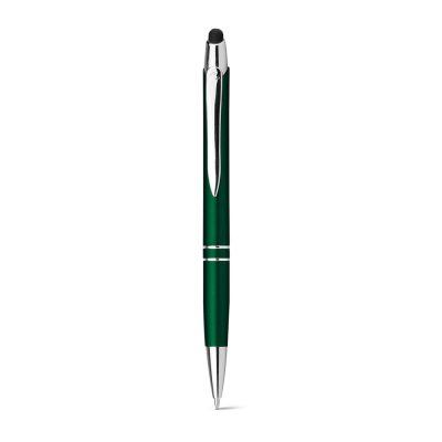 Green metal pen with stylus tip