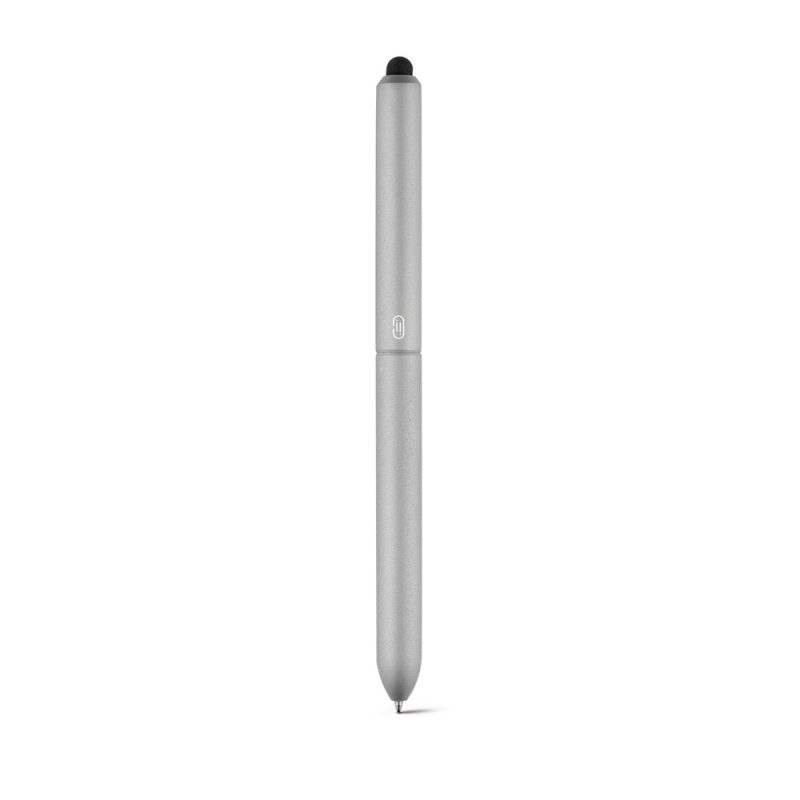 Silver stylus pen with black tip