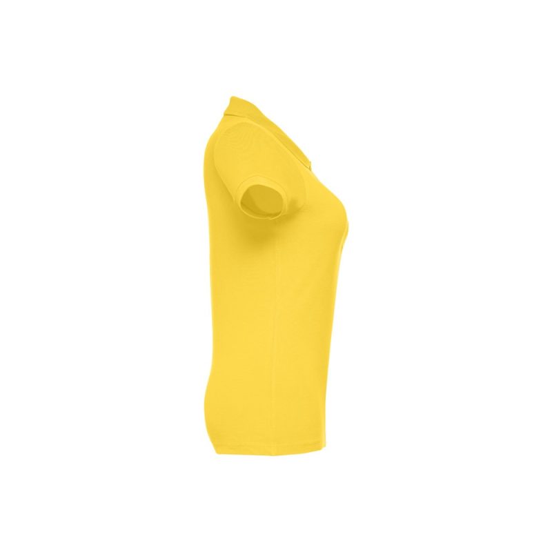Side view of yellow polo shirt