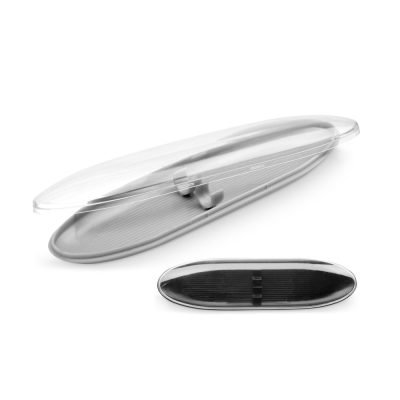 Transparent protective shoe insert for heel support.