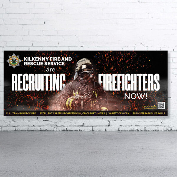 Kilkenny Fire Service recruiting firefighters poster