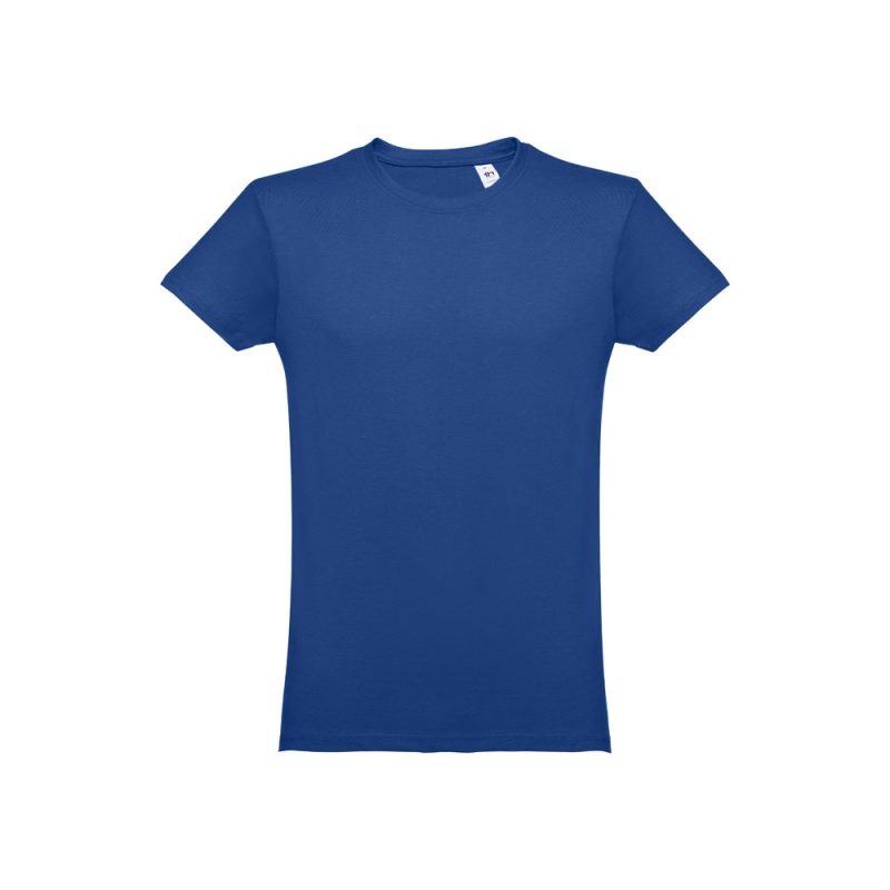 Plain blue T-shirt on white background