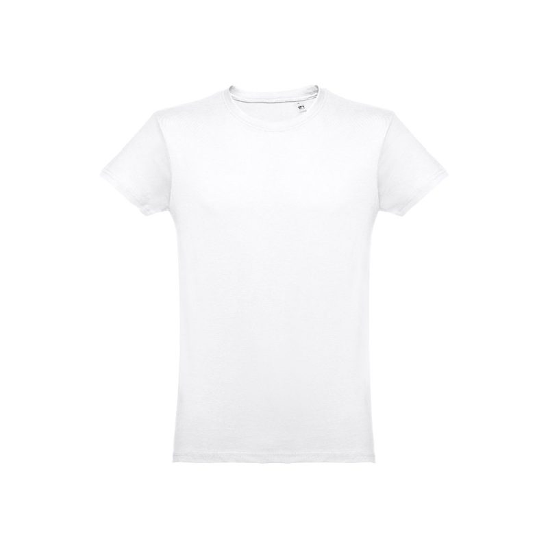 Plain white t-shirt on display