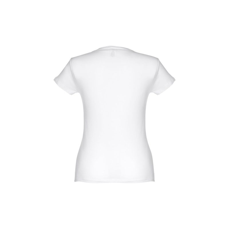 Plain white T-shirt, back view.