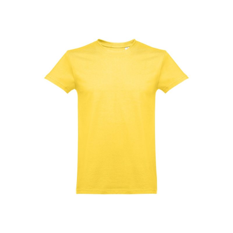 Plain yellow T-shirt on white background.