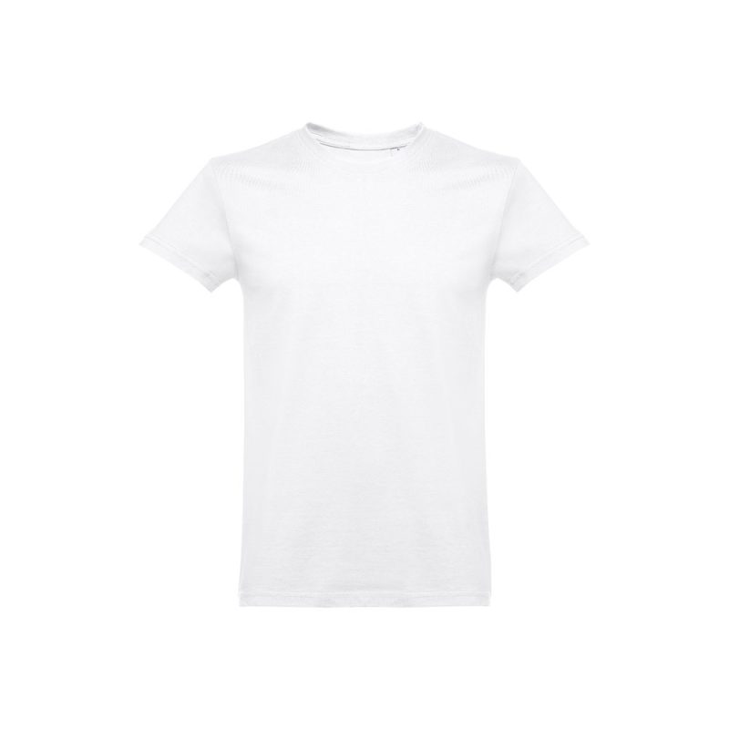 Plain white T-shirt on white background