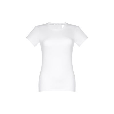 Plain white T-shirt on white background