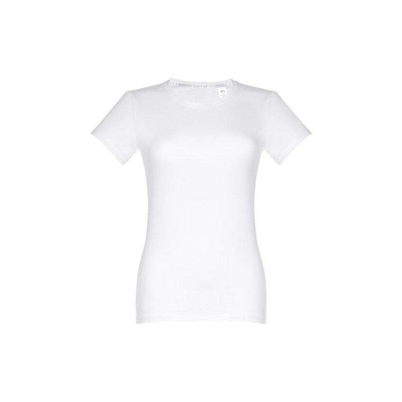 Plain white T-shirt on white background