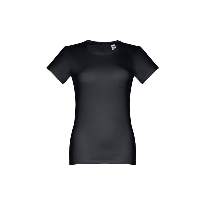 Black fitted women's T-shirt front view