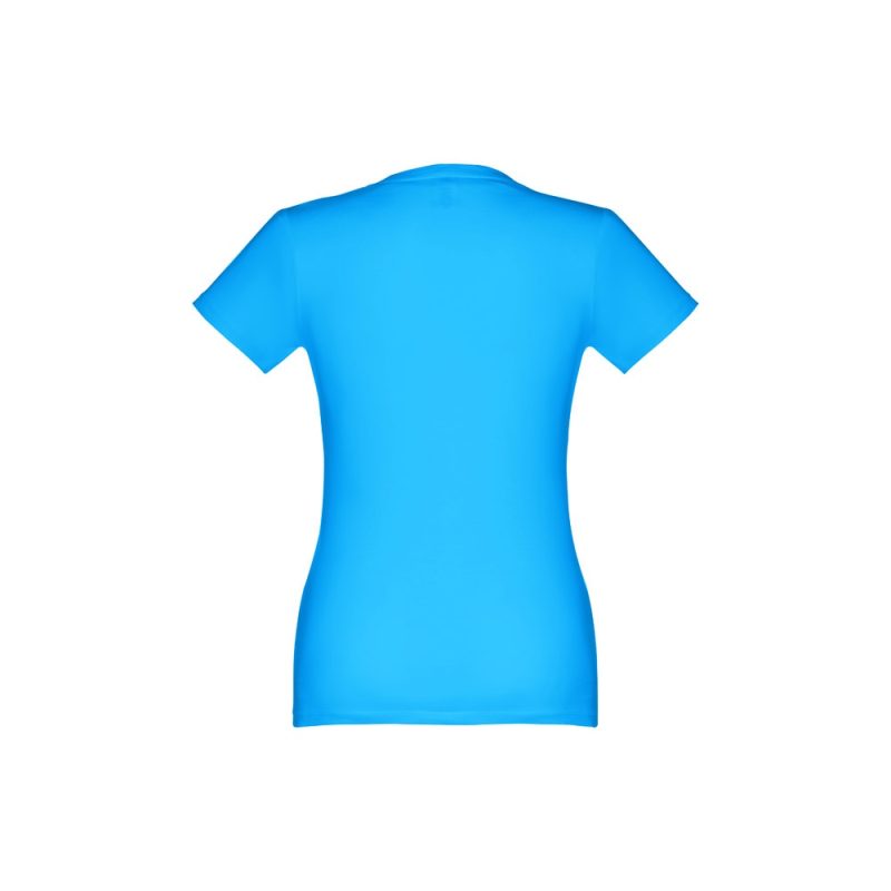 Back view of plain blue t-shirt