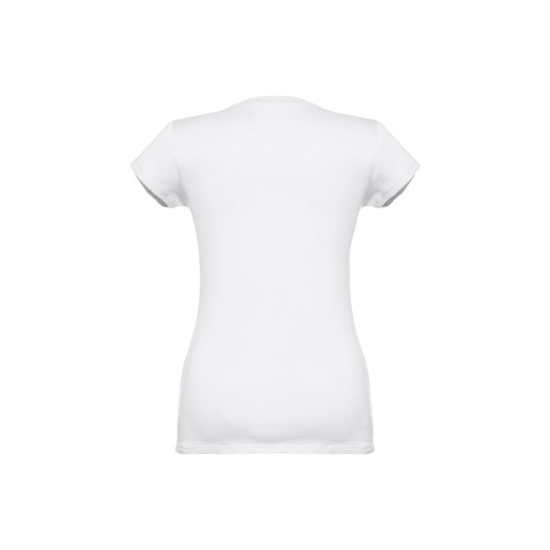Back view of plain white t-shirt