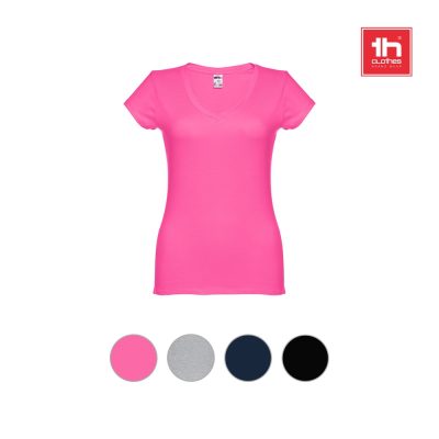 Pink women's T-shirt in various colours.