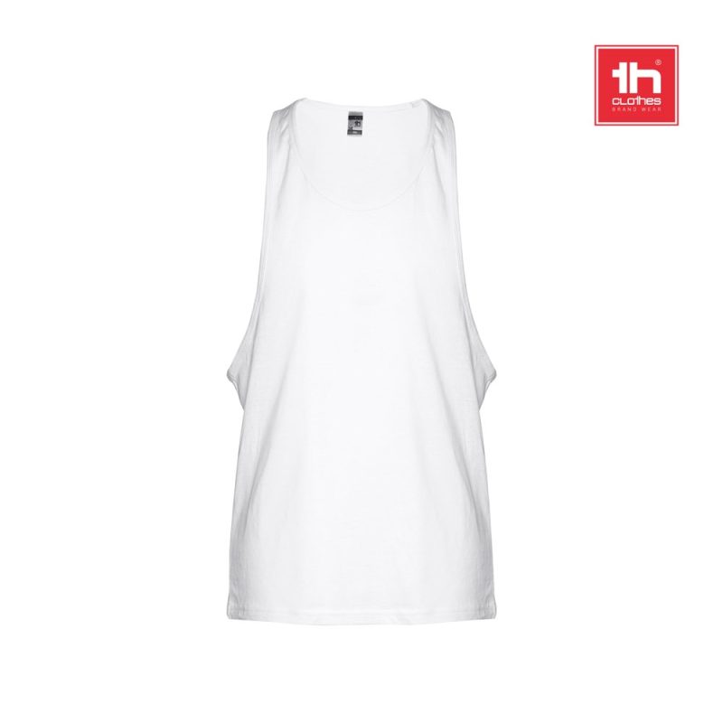 White tank top on a plain background