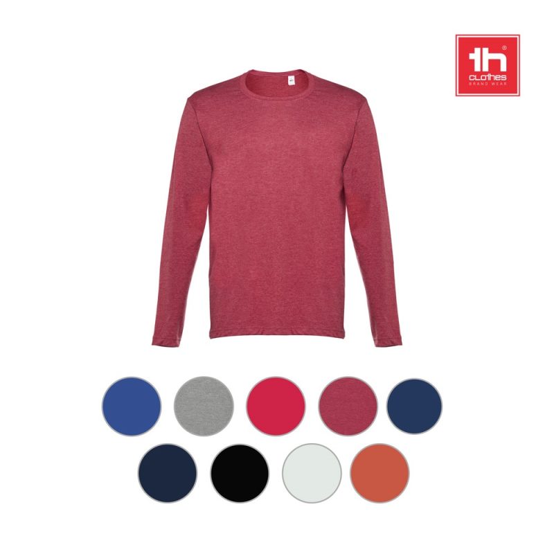 Red long-sleeve shirt with colour options.