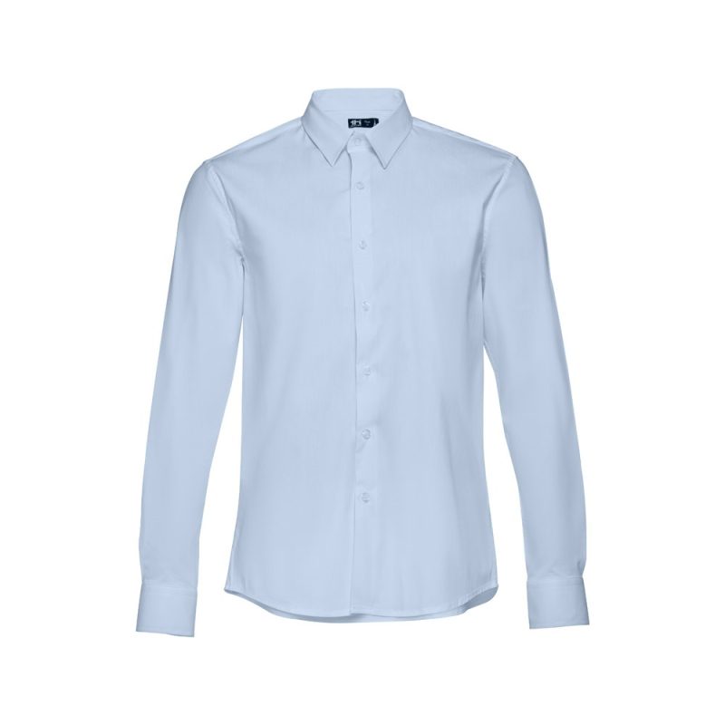 Formal light blue long-sleeve men's shirt