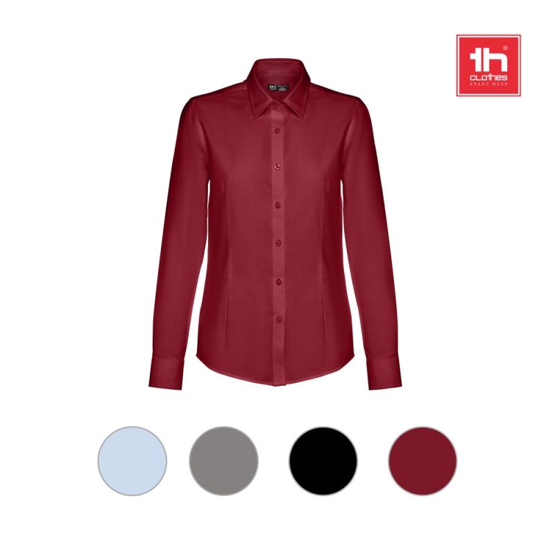 Women's maroon blouse, four colour options available.