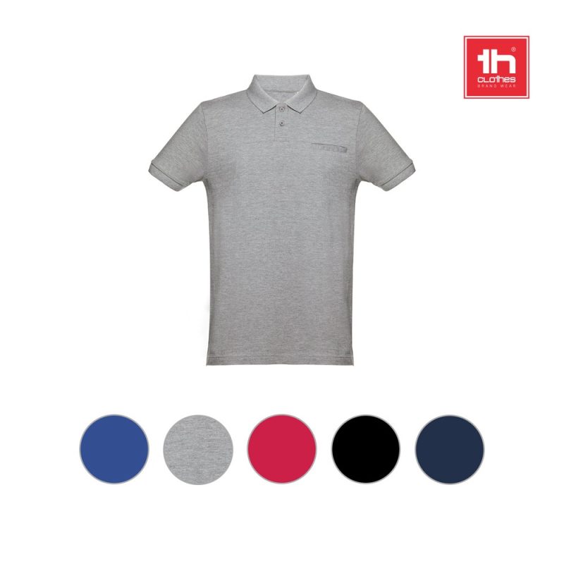 Grey polo shirt with colour options