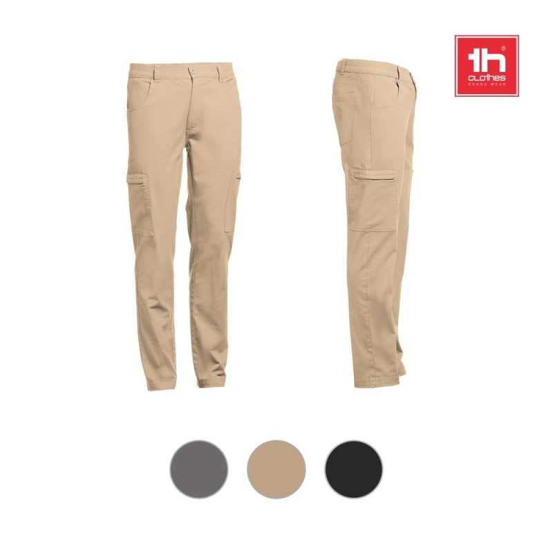 Beige cargo trousers in multiple colours.