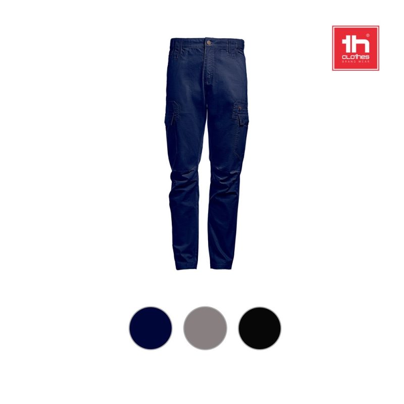 Navy cargo trousers with three colour options.