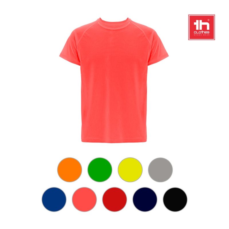 Red t-shirt with various colour options displayed