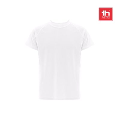 Plain white T-shirt on a white background.
