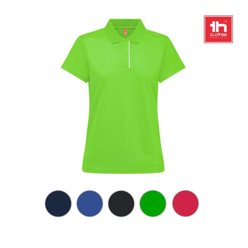 Green polo shirt with colour options.