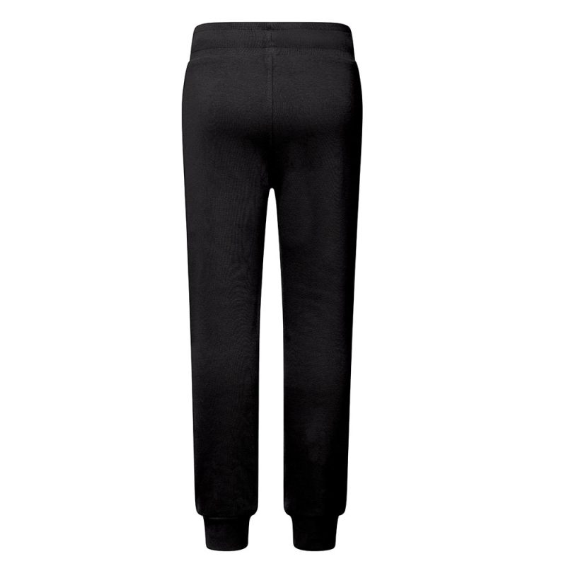 Back view of black joggers.
