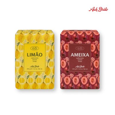 Ach Brito lemon and plum soap packaging
