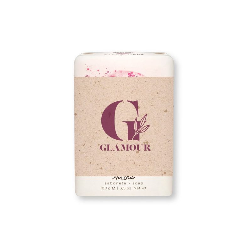Glamour soap with floral design packaging