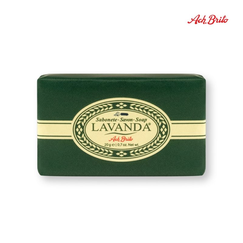 Lavanda soap bar in green packaging.