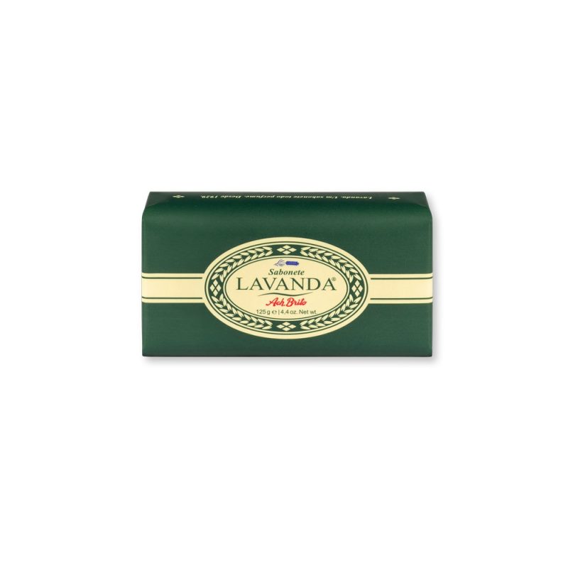 Lavanda soap bar in green packaging.