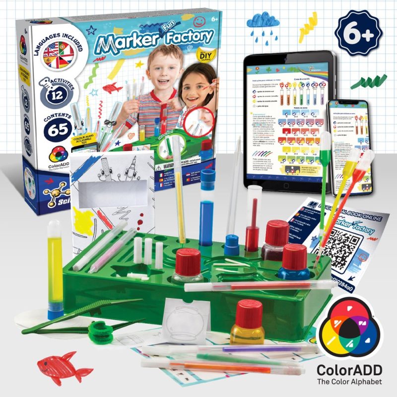 Children's DIY marker factory kit with accessories.