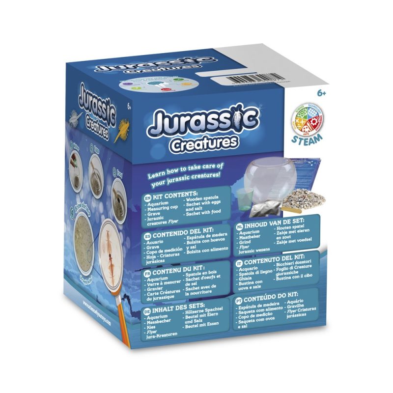 Jurassic Creatures kit box with contents description.