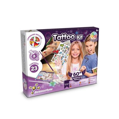Tattoo kit for kids with 60+ designs.