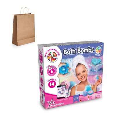 Bath bombs kit with paper bag included