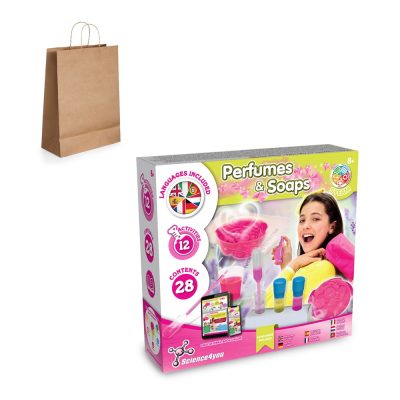 Perfumes and soaps science kit with gift bag.