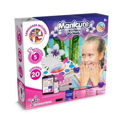 Manicure factory kit for children aged 8 and up.