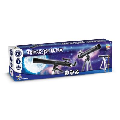 Lunar telescope kit box with accessories.