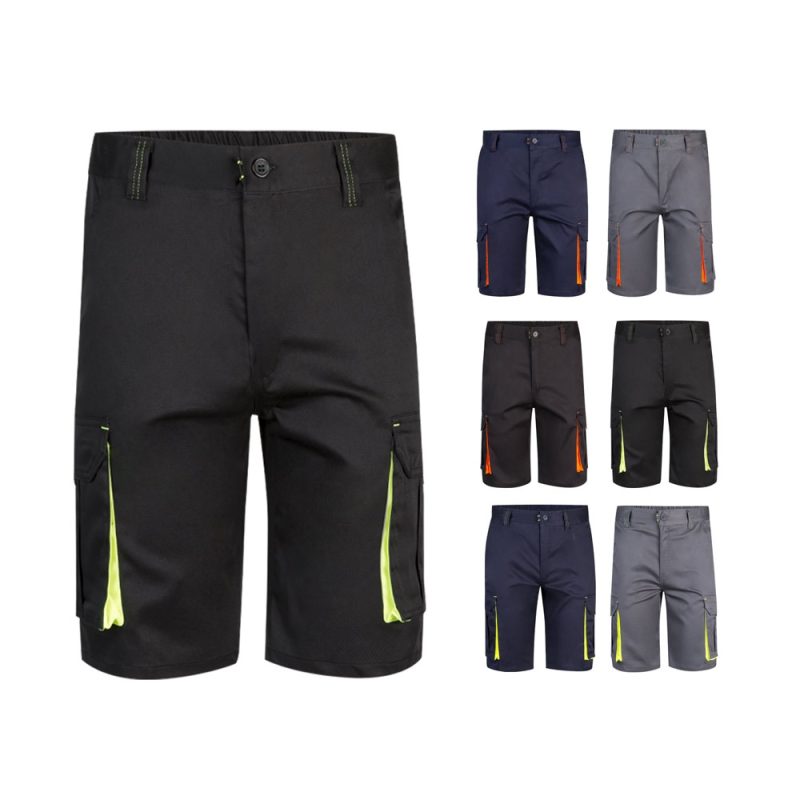 Multiple coloured cargo shorts for workwear fashion.