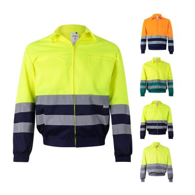 High-visibility work jackets in various colours.
