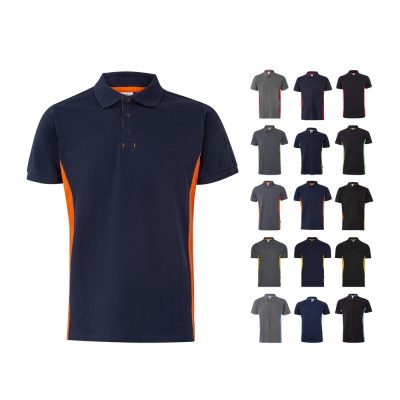 Men's polo shirts in various colours and styles.