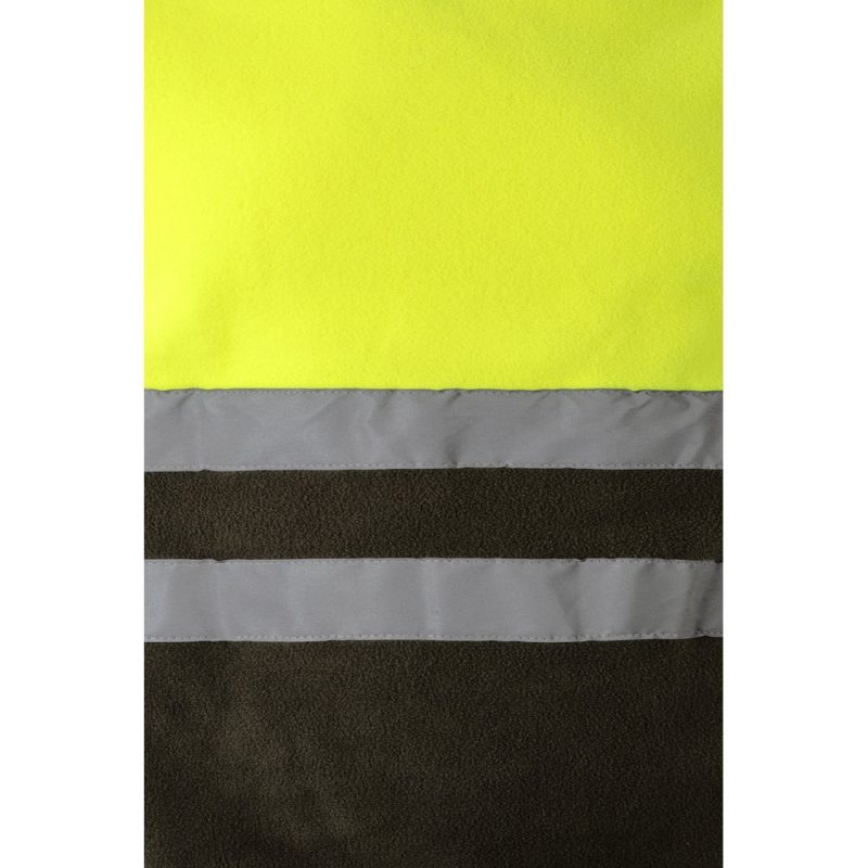Hi-vis yellow and grey reflective fabric