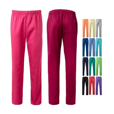 Multicoloured unisex trousers with elastic waistband.