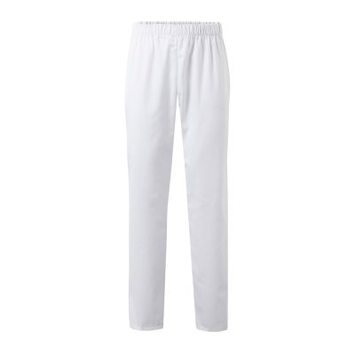 White elasticated waist trousers for men and women