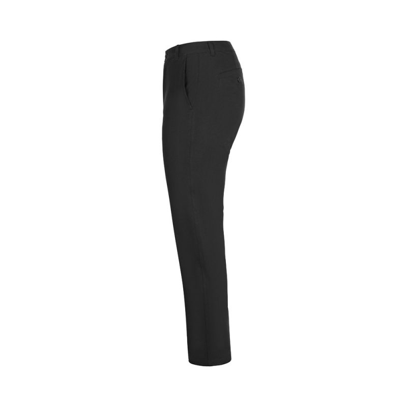 Side view of black trousers