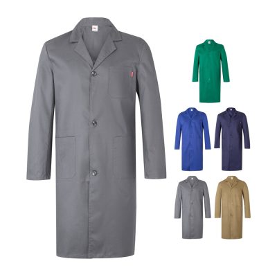 Six coloured lab coats with pockets